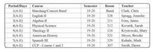 Class Schedules are now available.