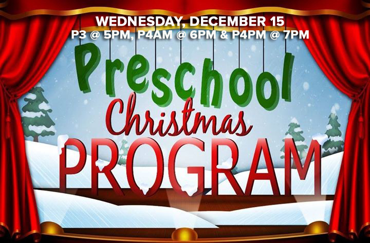 Preschool Christmas Program Info