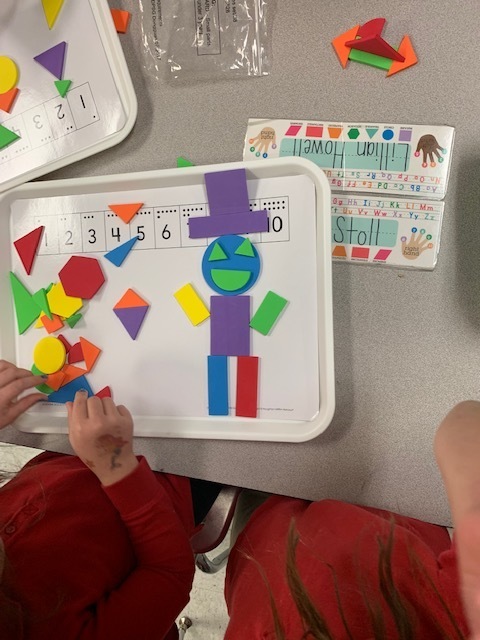 Abel's Class working with shapes