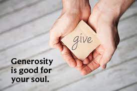 Generosity is good for your soul