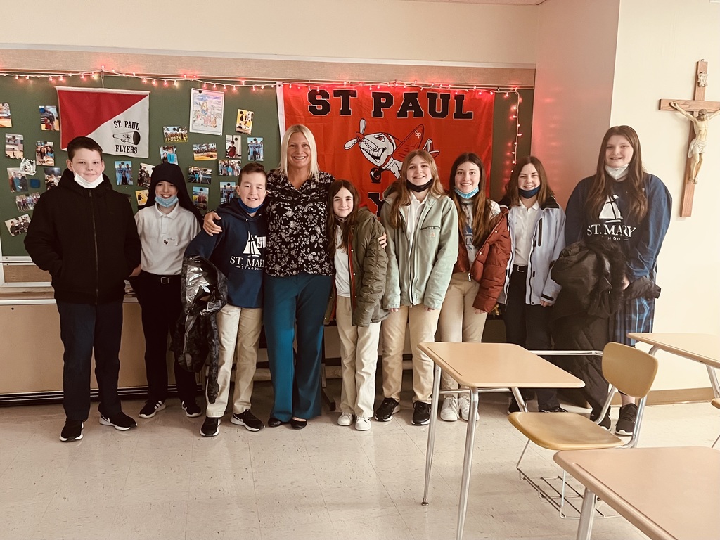Students visiting Norwalk Catholic